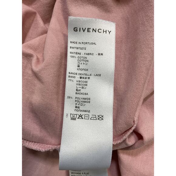 Givenchy Lace Insert Pink T-Shirt Size S - Picture 5 of 5